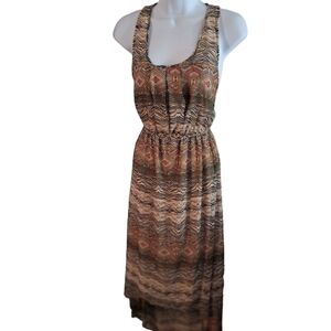 Staring at stars sleeveless hi low open t back dress